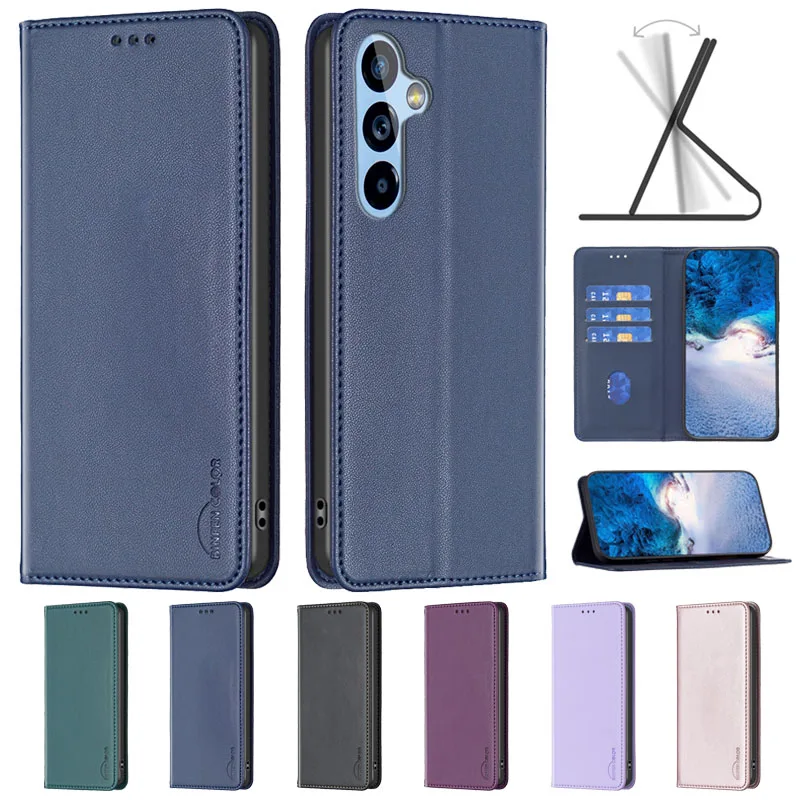 Per Samsung Galaxy M34 5G Custodia Magnetica Flip Phone Case On Per Fundas Samsung M34 M 34 5G Sm-M346B Custodia In Pelle Per Slot Per Schede