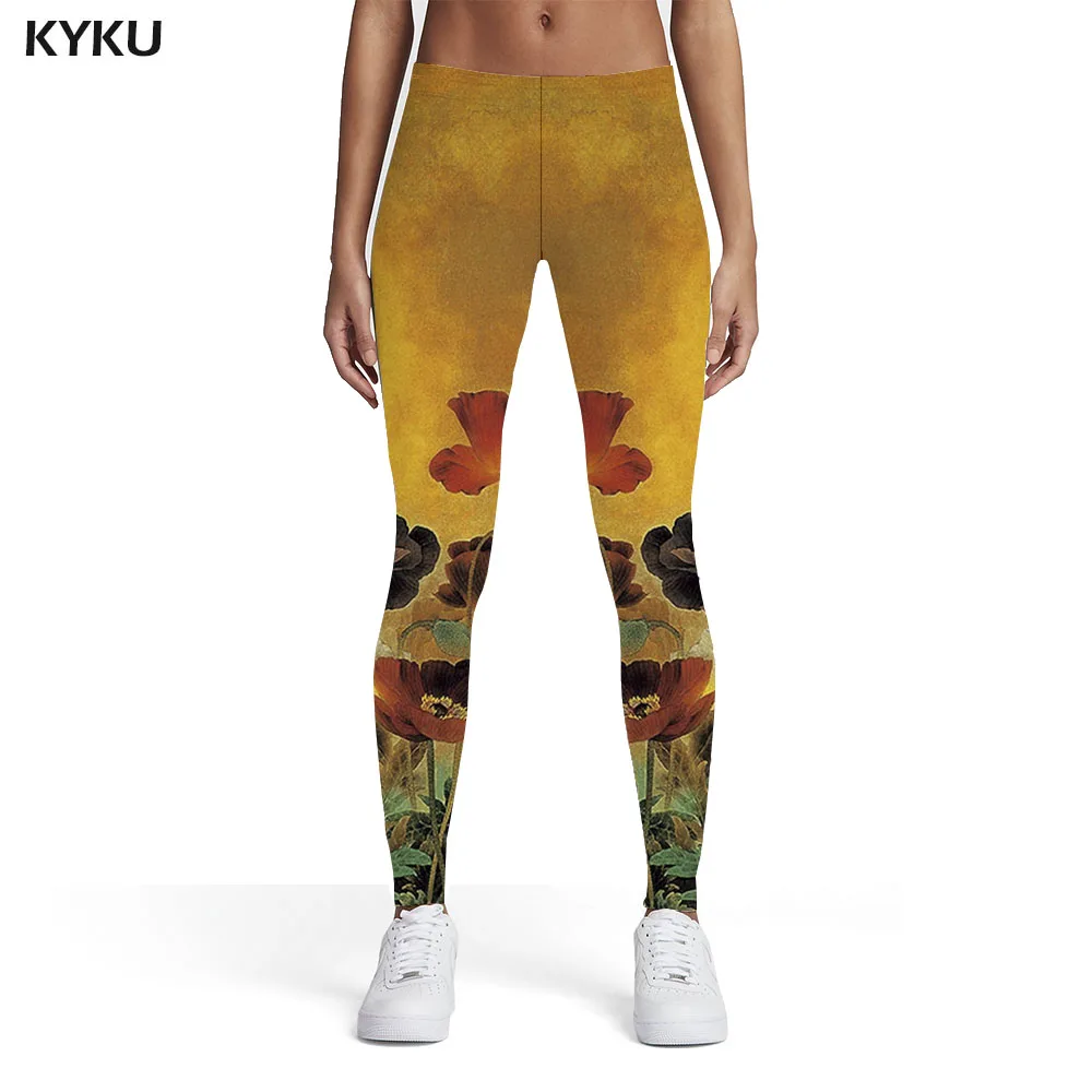 KYKU Horse Leggings Women Animal Printed pants Snow Trousers Forest Sport Womens Leggings Pants Fitness Slim Summer Pencil black leggings