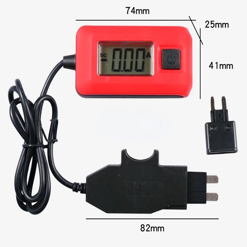 자동차 회로 테스터 전류 테스트 퓨즈 진단 도구, 수리 감지기 검류계, 쉬운 설치, 12V 범위 0.01-19.99A