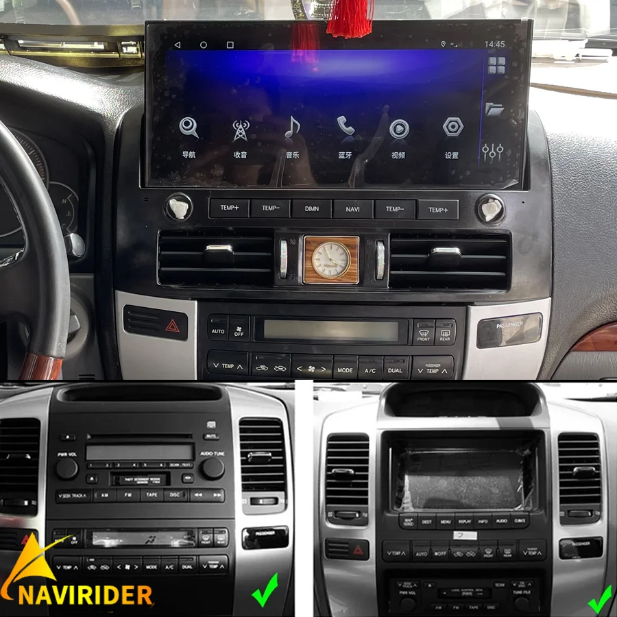 

12.3" For Toyota Prado LC120 VX、GX、2.7、4.0 2003-2010 Android 13 Car GPS Navigation Auto Multimedia Video Player Wireless Carplay