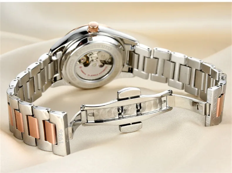 CARNIVAL Luxus Automatische Mechanische Frauen Uhren Mode Diamant Damen Starry Sky Uhr Wasserdichte Weibliche Uhr Für Geschenk_voghion.com