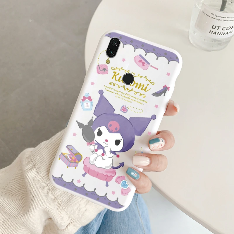 thumbnail image 1 of Funda de teléfono de dibujos animados para Xiaomi Redmi 7 7A Note 7 Pro, bonita funda trasera de silicona tpu anticaída, Cinnamoroll Kuromi, Hello Kitty, 1 of 5