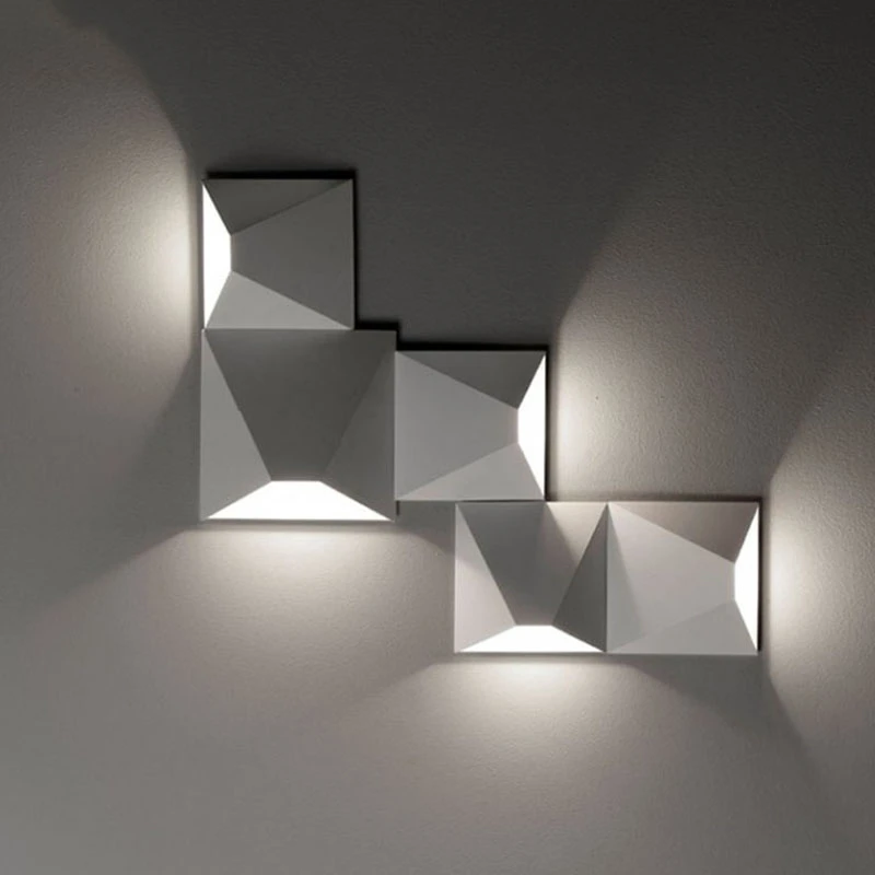 

Postmodern Geometric Wall Light Black White DIY Magic Box LED Wall Lamp New Design Livingroom Bedroom Corridor Aisle Wall Sconce