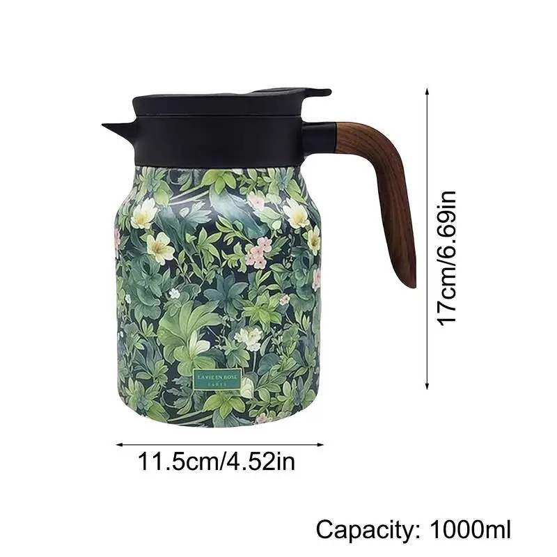 Vintage Floral Tea Thermos with Built In Infuser