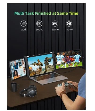 Bestlife-ƮϿ Ʈ ޴  USB C HDMI, 13.3 ġ, FHD IPS, 3  ȭ ȣȯ
