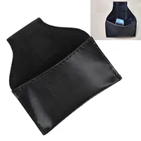 ZK30 Billiard Chalk Holder Pouch PU Leather Multifunction Portable Pool Cue Chalk Holder Bag for Billiard Lovers Black