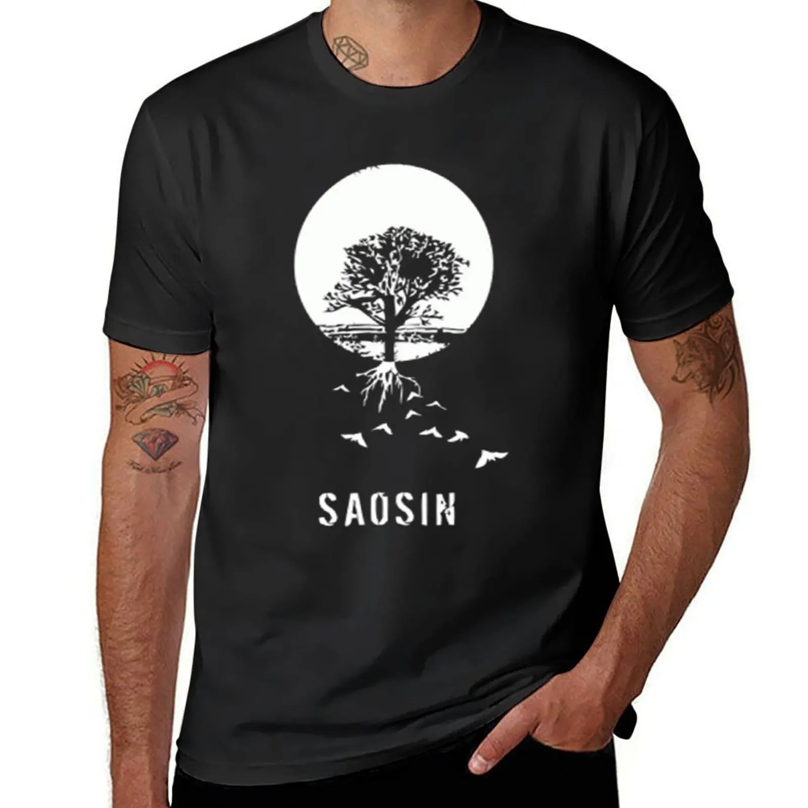 Мужская футболка с графическим принтом saosin, большие размеры