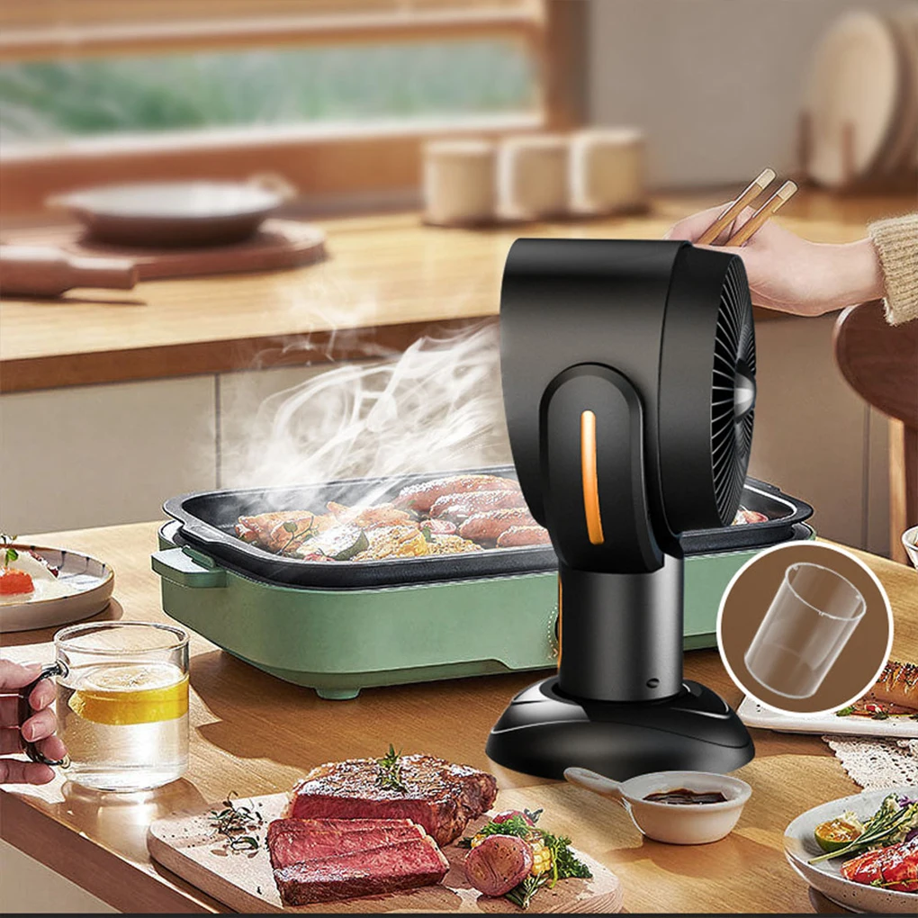 Portable Exhaust Fan USB Rechargeable Desktop Range Hoods Table Small Kitchen Hood Extractor Barbecue Hot Pot Ventilator 5V 8W 4