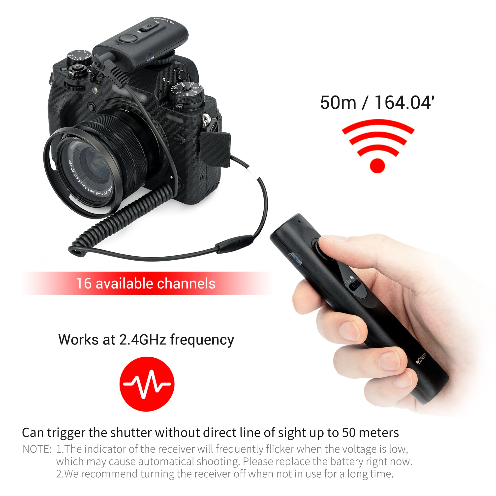 Wireless Remote Shutter Panasonic G7 Remote Control JJC Wireless