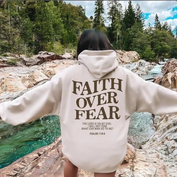 Faith Over Fear Christian Hoodie Sweatshirt 1