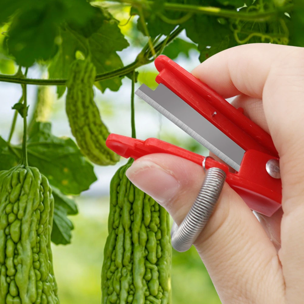 Multifunction Thumb Knife Garden Pruner Fruit Picking Device Safe Fruit Blade Tool Cutting Blade Rings Finger Protector Catcher