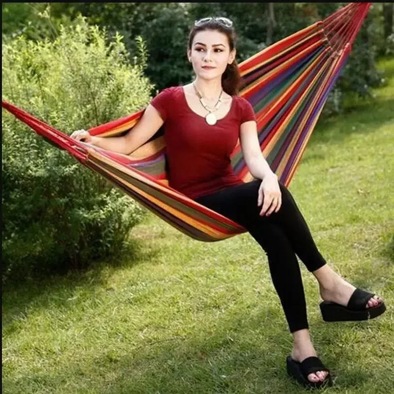Ultralight Rainbow Camping Hammock with Backpack 3
