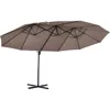 Patio Umbrella Double-Sided Outdoor Market Extra Large Umbrella with Crank, Cross Base for Deck, Lawn, Backyard an 2