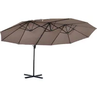 Patio Umbrella Double-Sided Outdoor Market Extra Large Umbrella with Crank, Cross Base for Deck, Lawn, Backyard an 2