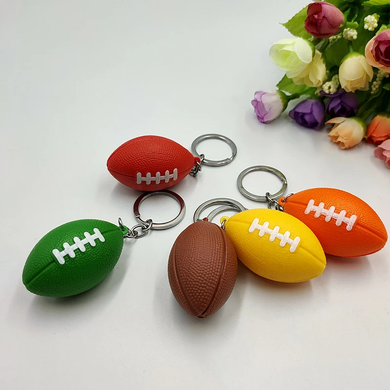 Rugby Keychain Novelty Gift Creative Sports Keyring Car Accessories Birthday Party Gifts Present 1PC