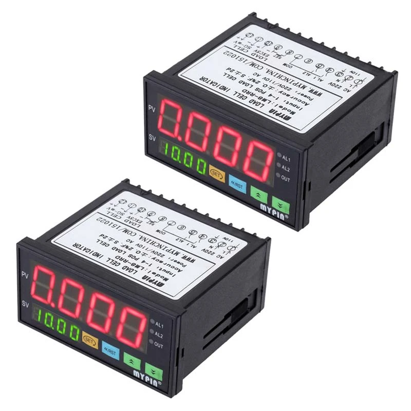 

2X MYPIN Digital Weighing Controller Load-Cells Indicator 2 Relay Output 4 Digits