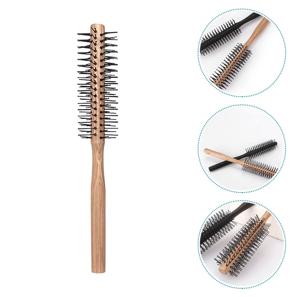 

2/1pc Round Hair Brush Blow Drying Hairbrush Household Blow Mini Hair Brushss Hairbrush Small Round Brush Wooden Roller