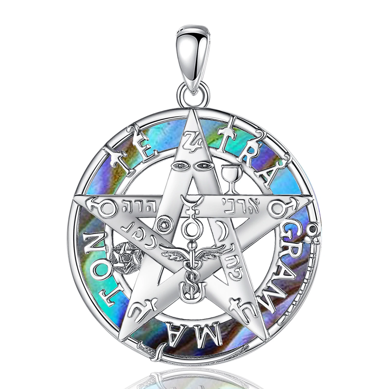 KINGWHYTE Collana chakra/Om in argento Sterling 925
