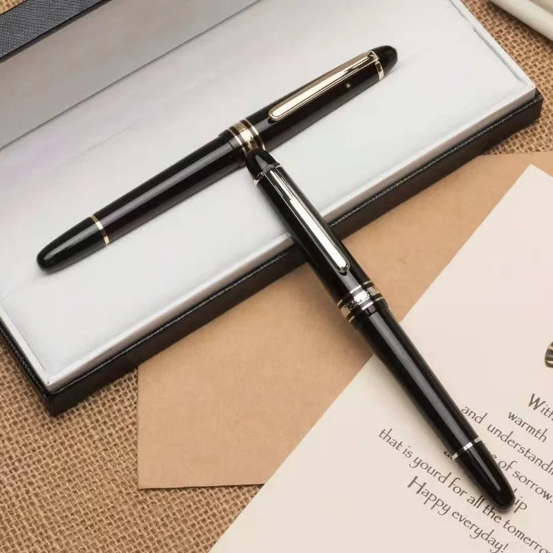 MB Monte Meisterstuck 145 Black Resin Roller Ballpoint Pen Blance Fountain Pens for Writing Office Gift Ink |