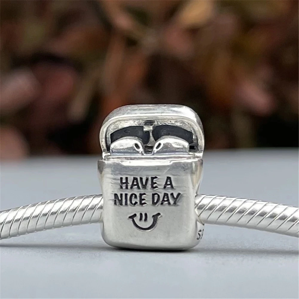 New 925 Sterling Silver Camera phone headset TV computer Charm Pendant Fine Bead Fit Original Pandora Bracelet DIY Women Jewelry