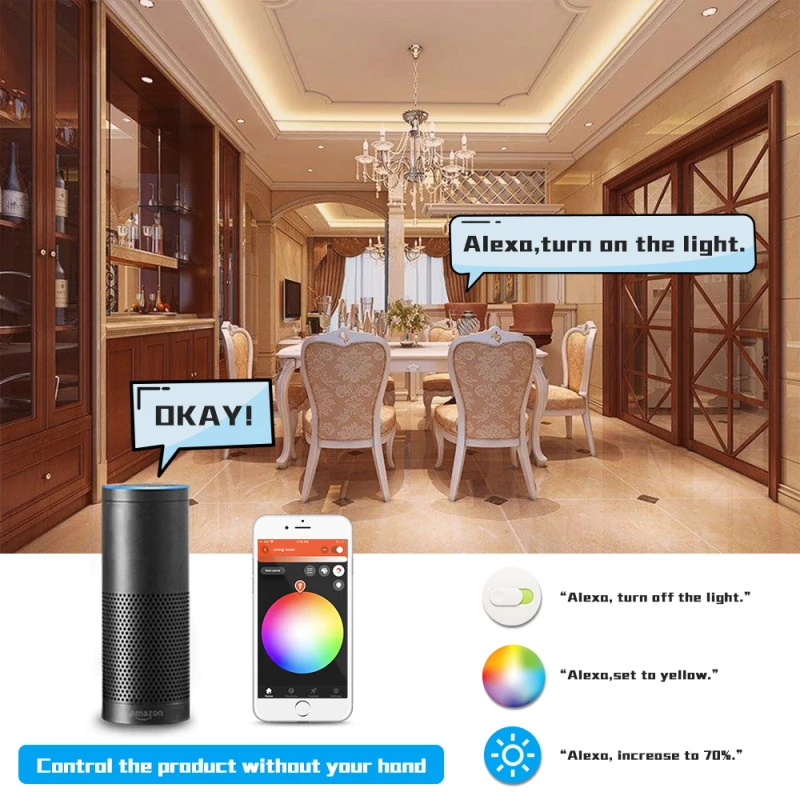 

3.0 Smart RGB LED Lamp E14 E12 4W For Bedroom Living Room Compatible with Tuya APP Voice RF Remote Control