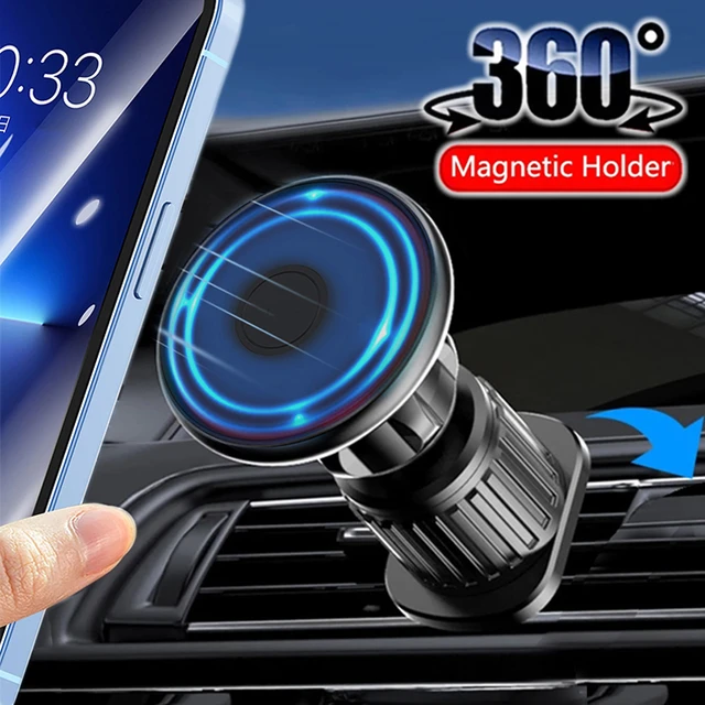 Auto Handy Ständer starke magnetische Auto halter 720 ° faltbare runde  Halterung Unterstützung für Universal-Telefone Halterung im Auto -  AliExpress