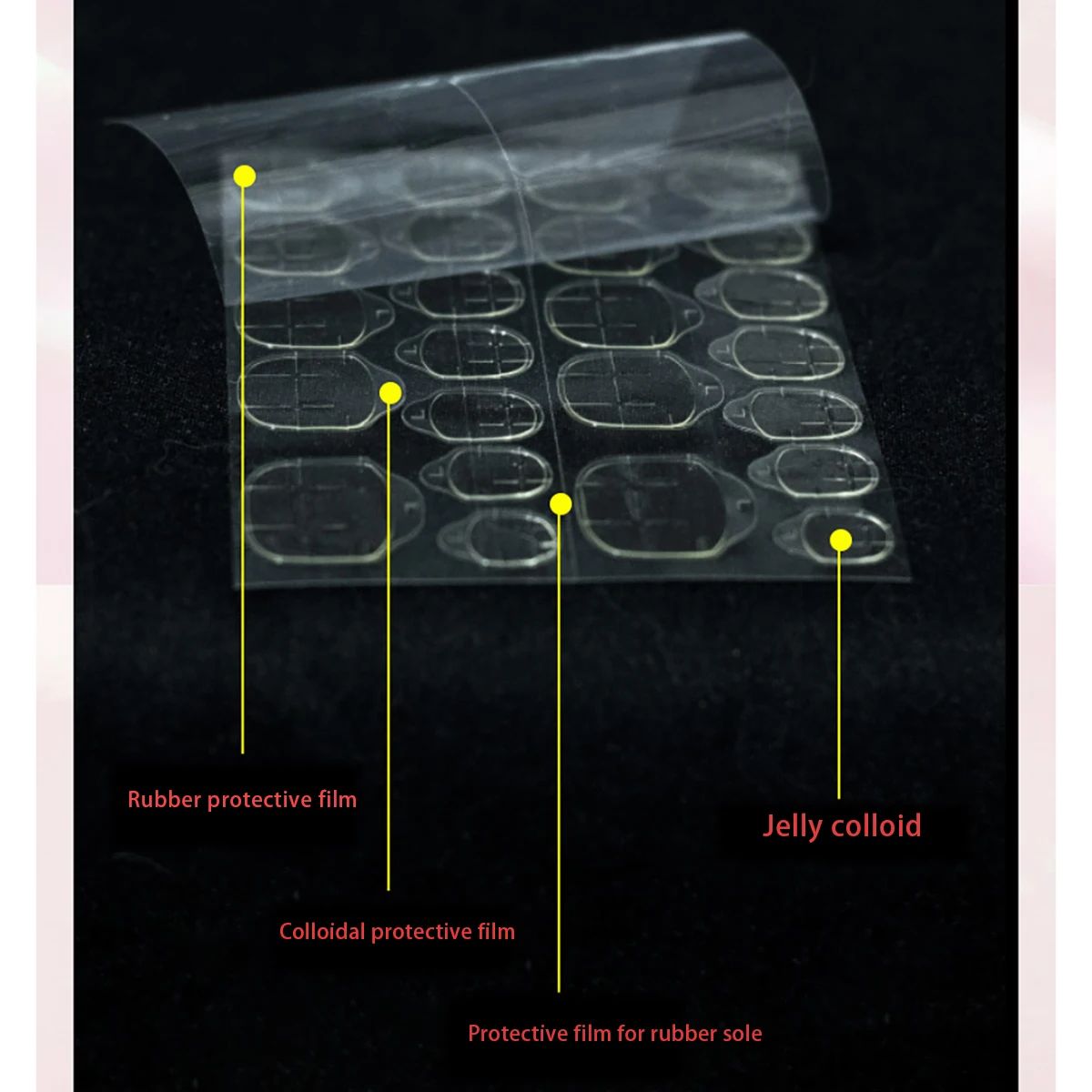 Description Picture 5 of item120Pcs False Nails Sticker Transparent Double-Side Adhesive Tapes Stickers Press on Fake Nail Tips Extension Sticker