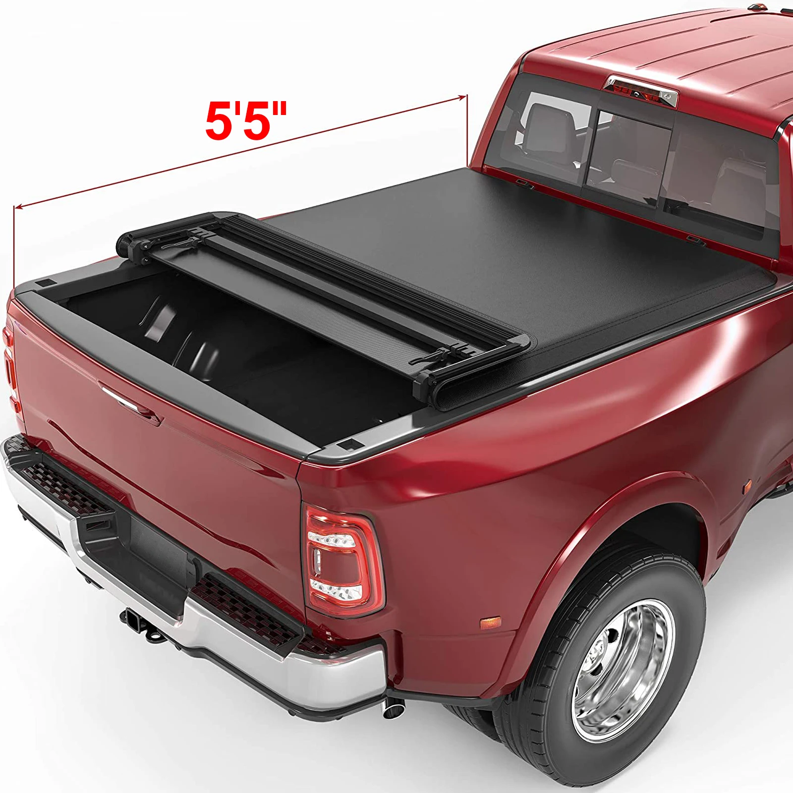 

Soft Four fold Truck Bed cover 07-13/14-21 Tundra Extra Short Bed 5'5"(incl Utility Track Bracket Kit) 5.5ft Bed For