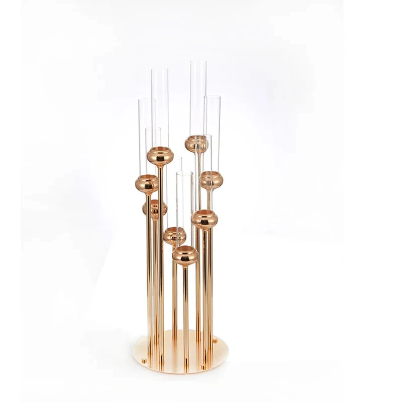 

2/5/10pcs Metal Candelabras 91 CM Height 8 Arms Candle Holders Luxury Wedding Table Centerpiece Candlesticks Home Decoration