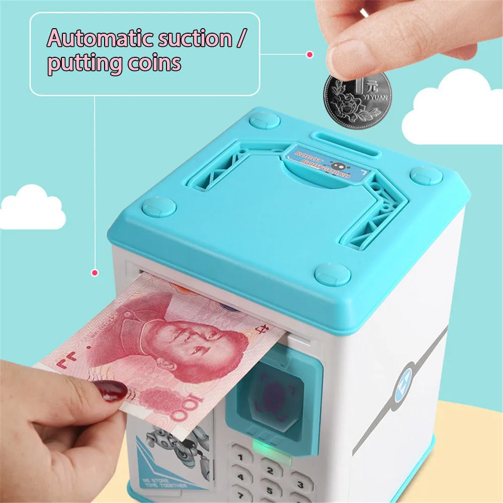 전자 지문 돼지 저금통, 현금 저축 은행, 크리스마스 선물, ATM 번호