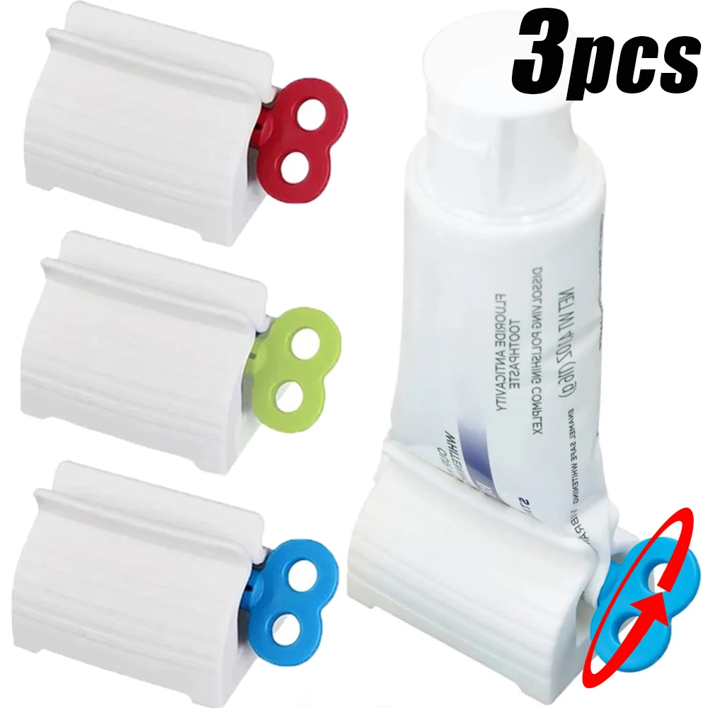 

3/1pcs Rolling Toothpaste Squeezers Holder Squeezed Clips Facial Cleanser Tube Clip Toothpaste Dispenser Bathroom Accessories