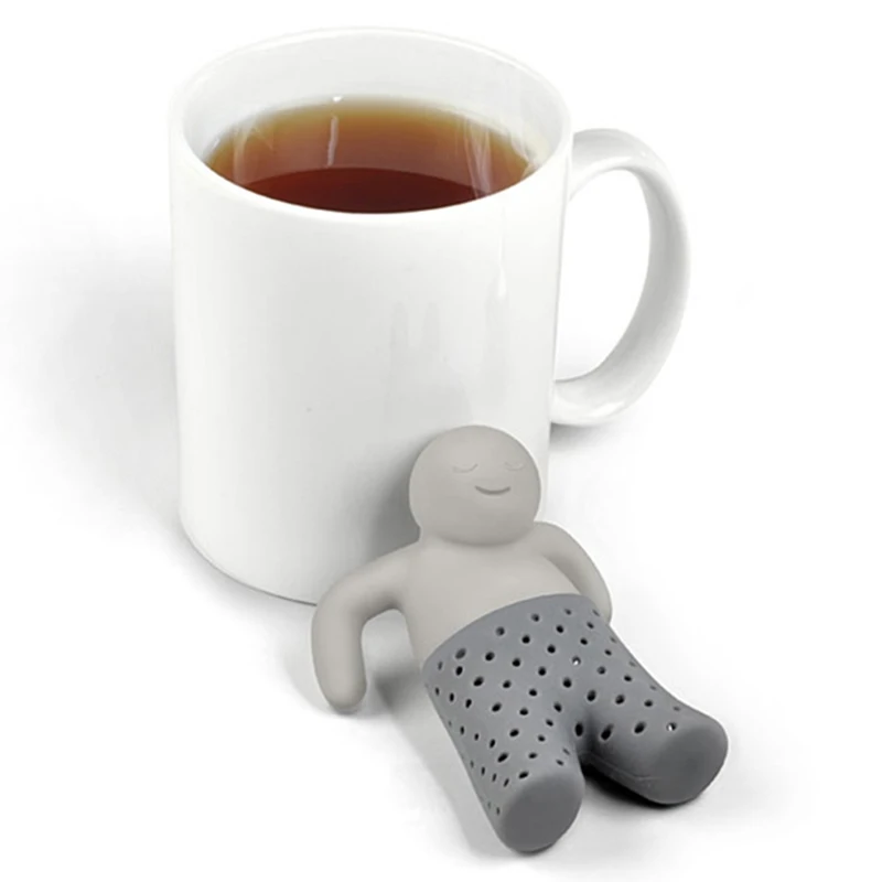 Tea Infuser Tea Strainer Tea Maker Tea Filter Creative Tea Strainer Food Grade Silica Gel Tea Filter Mr.Tea Villain Shaped Silicone Maker Bag Set Brew Te Mate