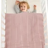 Solid Color Newborn Baby Swaddle Blankets Breathable Knitwear Infant Security Blankets Soft Acrylic Toddler Receiving Blankets 6