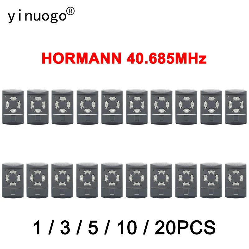 

100% Clone HORMANN HSM4 HSM2 HSE2 HS4 HS2 Garage Door Remote Control 40.685MHz Fixed Code Gray Button 40MHz Garage Door Opener