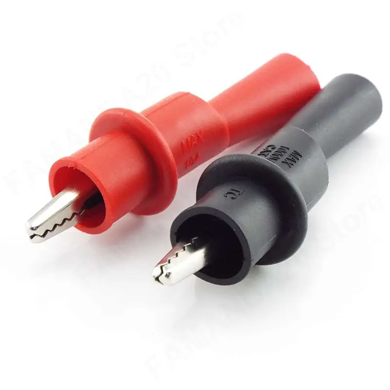 Insulation Alligator Clip 2mm Socket Metal Crocodile Clamp Test Accessories Multimeter 1000V/10A M20 1 Pair alligator clips