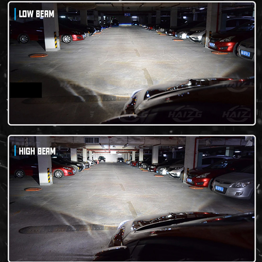 6000K 200W 880 9004 H8 H3 H7 H9 30000LM 9006 HB4 9005 HB3 H4 H11 H1 10 면 LED 헤드라이트 전구, 9V-30V 자동차 안개등 12V, 2 개