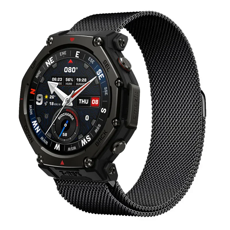 Stainless Steel Magnetic Milanese Strap - 22/20mm Metal Band