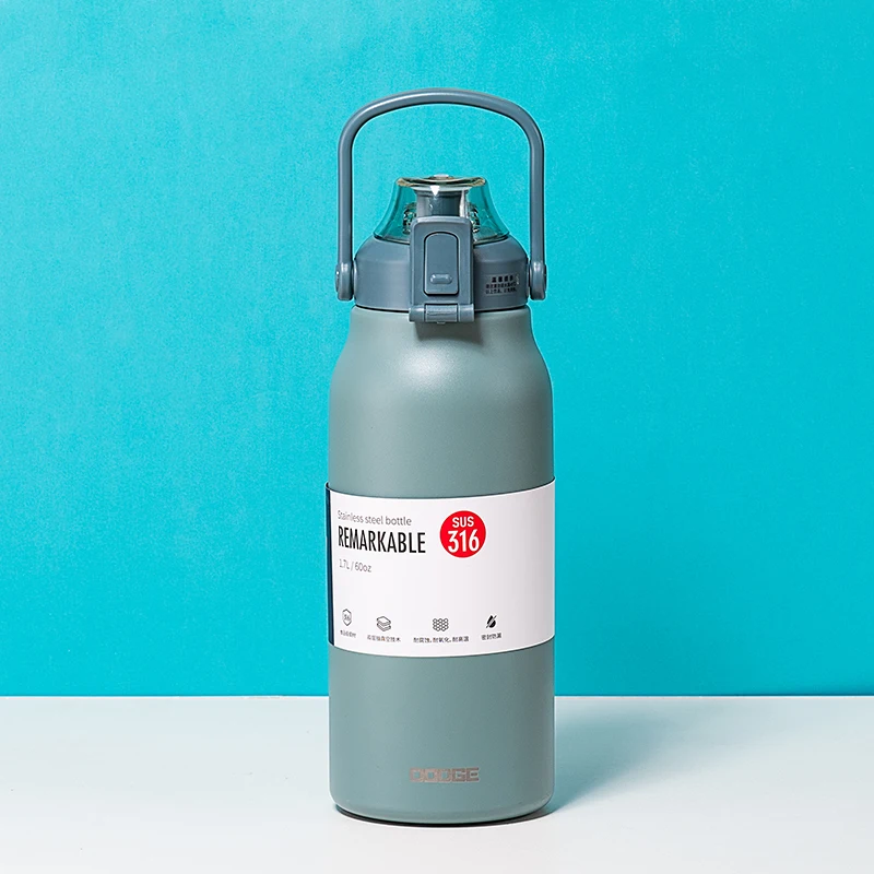 Large Capacity Stainless Steel Thermo Tumbler with Straw - Insulated Water Bottle for Hot and Cold Beverages