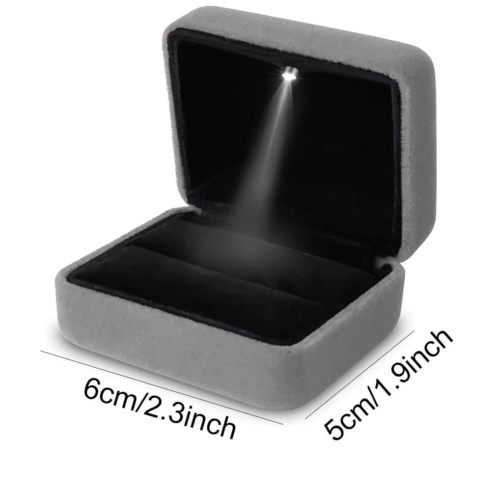 6X Marmorisierte Ring Schmuck-Schachtel Geschenk-Verpackung SCHMUCK BOX 5x5x3,5 