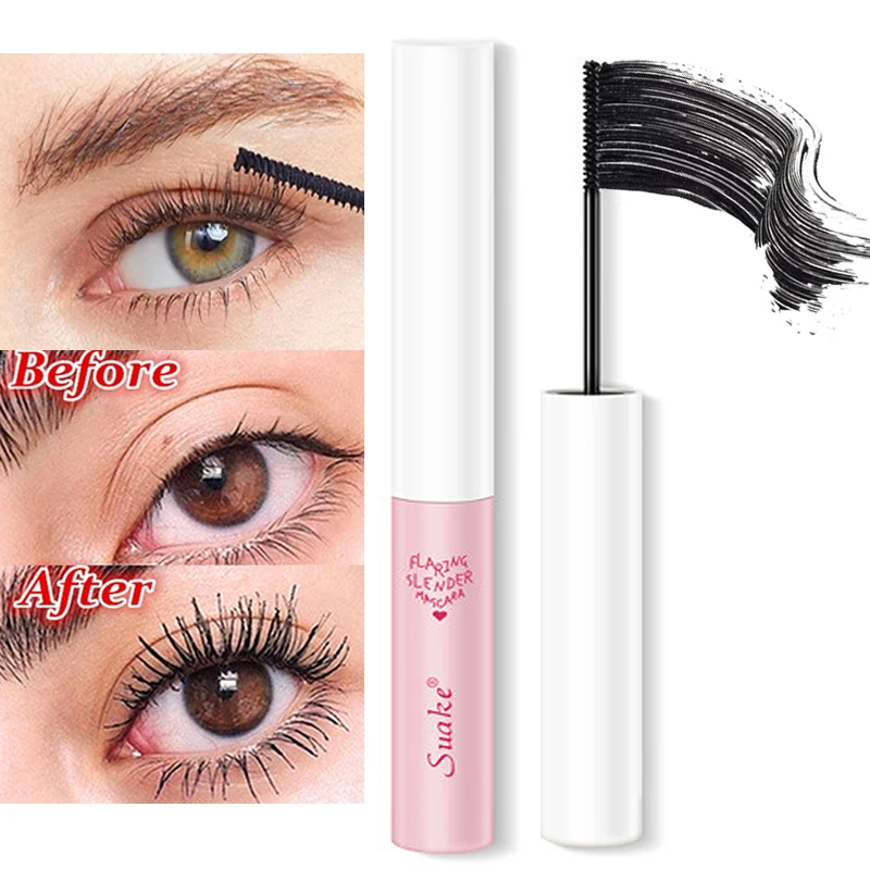 

Ultra-fine Mascara Curl Thick Lengthening Eyelash Mascara Waterproof Non-smudge Black Brown Curling Fine Brush Mascara Makeupmak