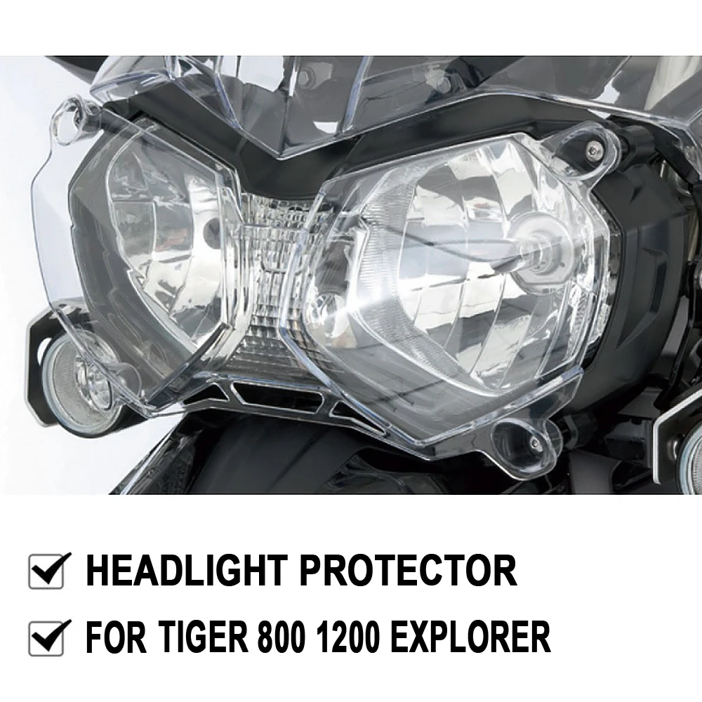 Motorcycle Headlight Protector Light Cover Protective Guard Acrylic For