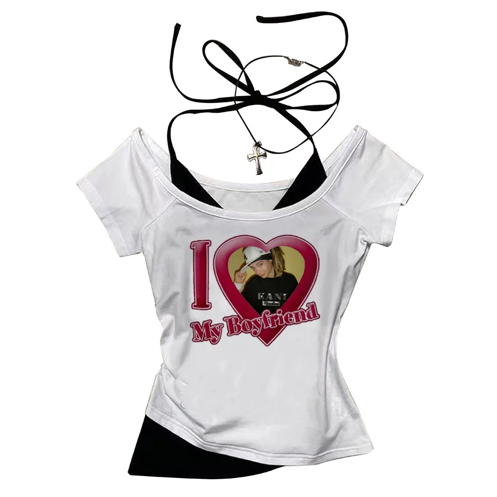 Tokio Hotel Crop Top Korsett Y2K Harajuku Gyaru Vintage 2025, Mädchen-T-Shirt – Detail 6