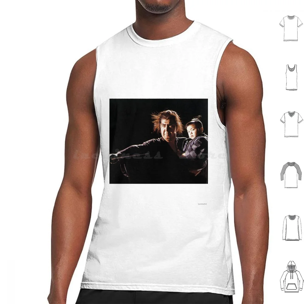 Shogun Killer Tank Tops Stampa Cotone Shogun Killer Lone Wolf And Cub Hawk And Chick Action Shogun Cool Tazzle