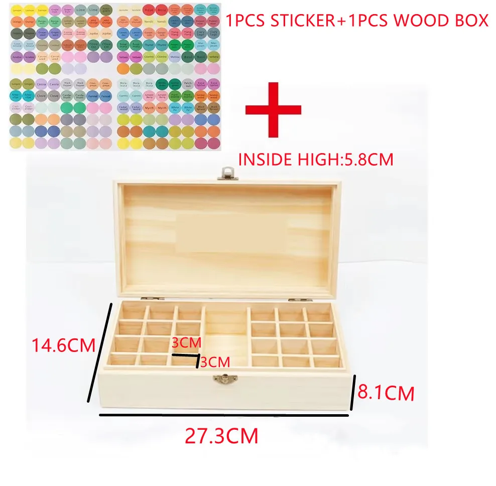 For doTERRA Essential Oil Storage Wooden Box 25 Compartment