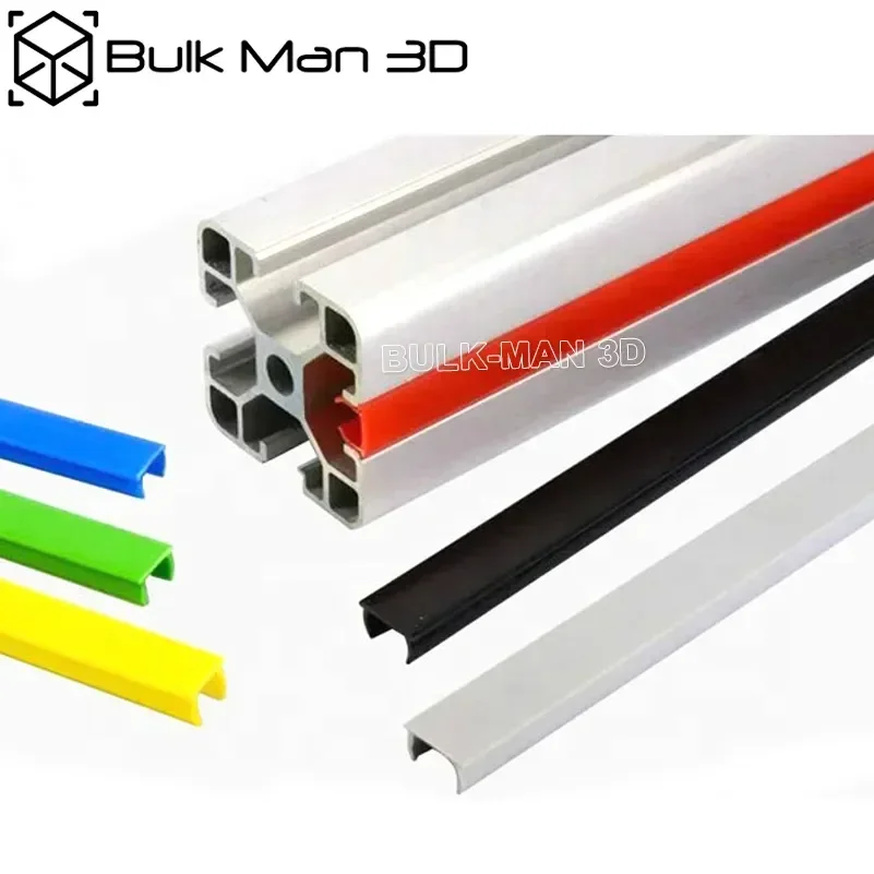Aluminum Profile Cover Hard Slot Flat Seal Panel Holder 10PCS 1000mm Length For 20/30/40/45 Series EU Aluminum Profile 6mm/8mm/10mm
