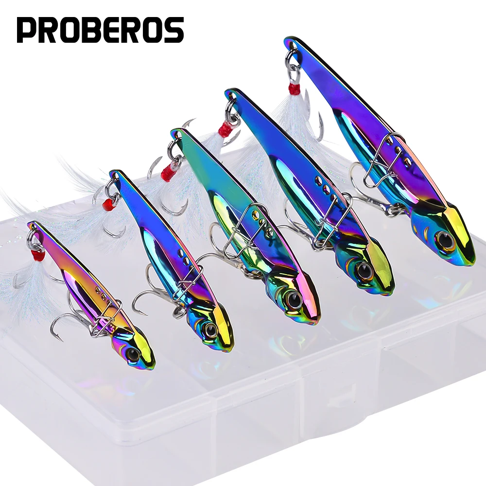 

PROBEROS 5-7-10-15-20g Colorful VIB Sequins Long Throw Road Subbait Full Swimming Layer Shock Simulation Bait