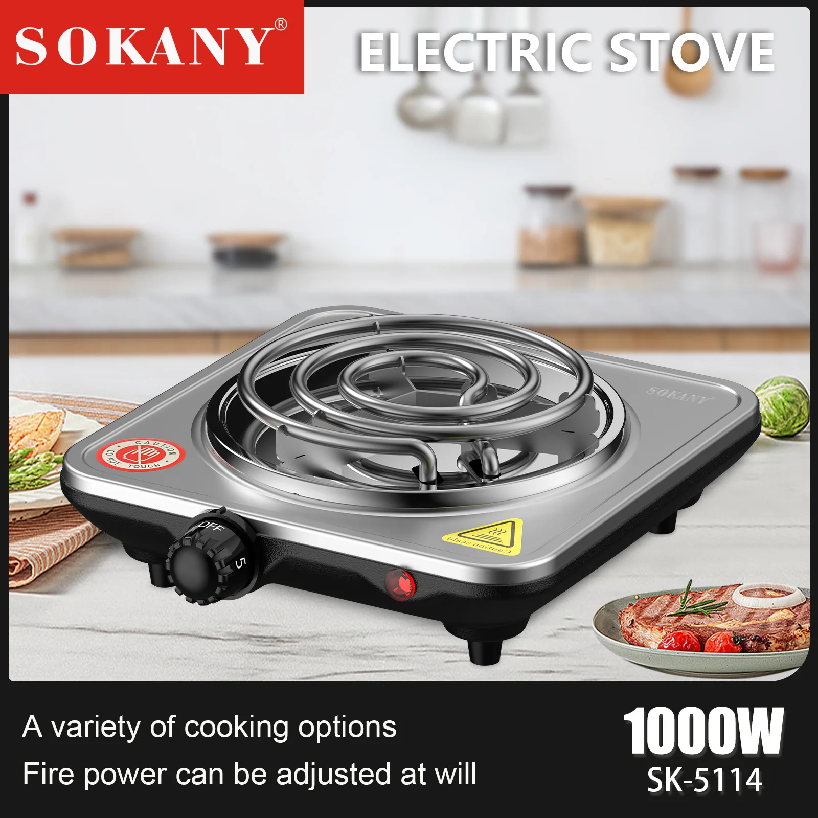 SOKANY5114 Electric Furnace Multifunctional Household Heating Plate Small   6