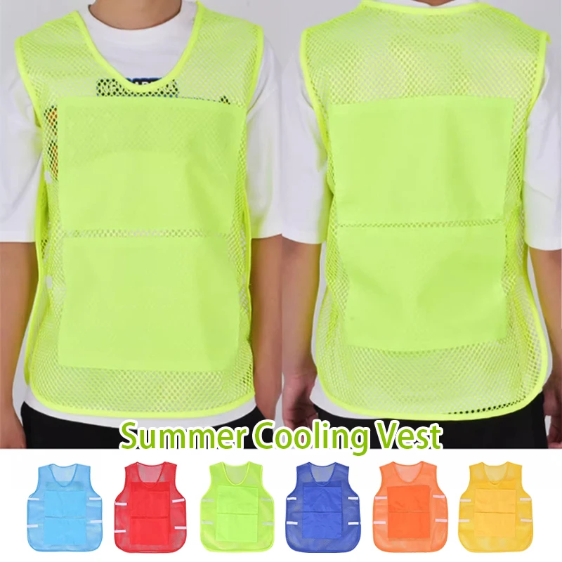 유니섹스 냉각 조끼 여름 야외 아이스 팩 조끼 고온 예방 의류 낚시 사이클링 요리사 아이스 팩 조끼