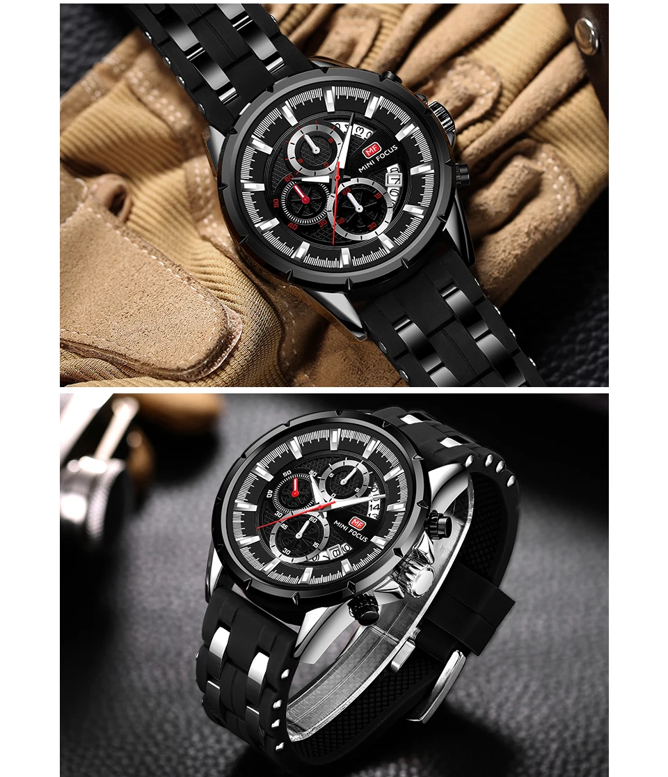 Relógio de quartzo MINI FOCUS para homens à prova d'água_voghion.com