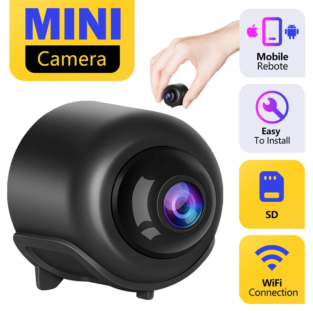 Nova mini câmera 2024 x5 inteligente wifi mini câmera casa interior visão noturna proteção de segurança gravador de vídeo áudio